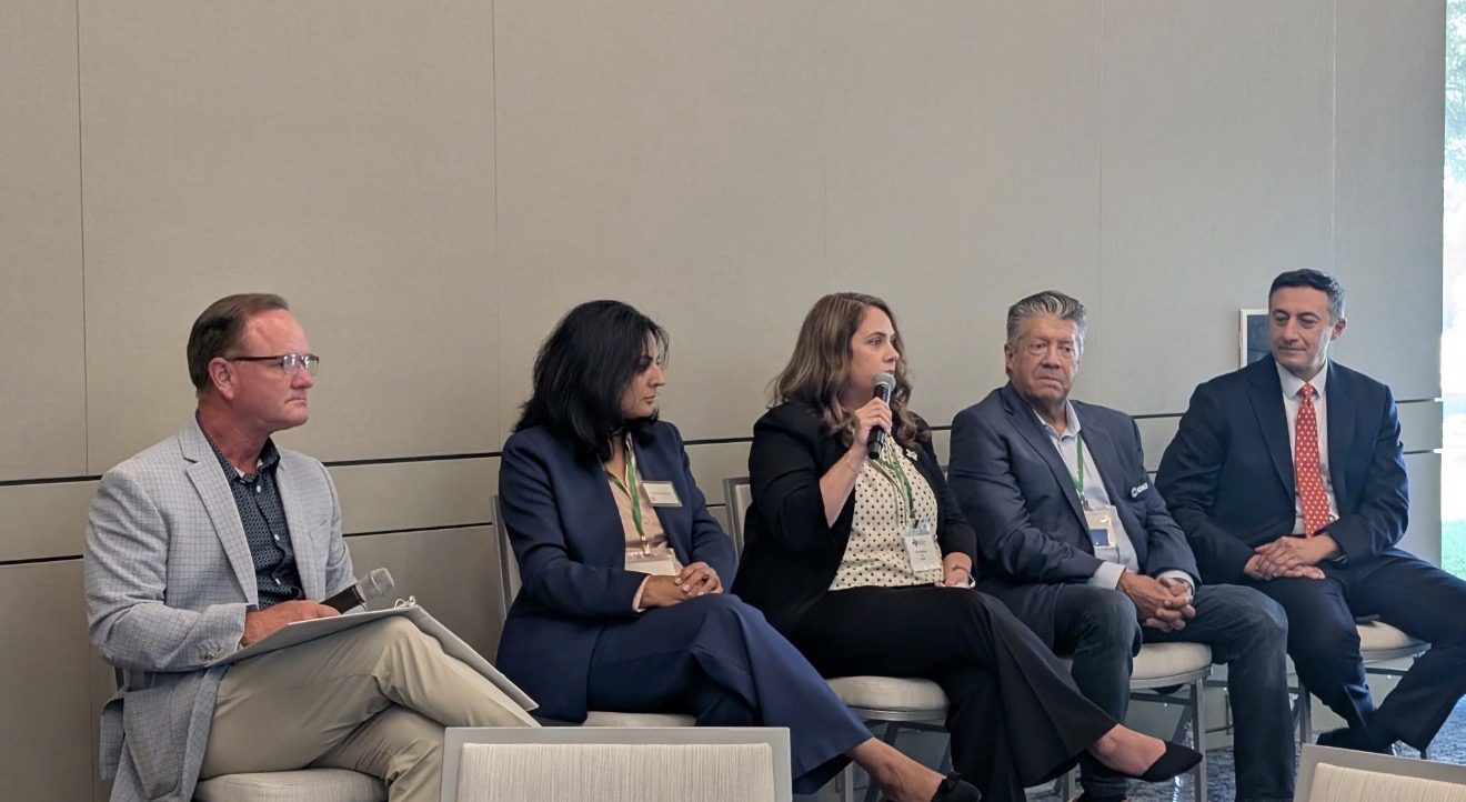 The TQEA panel seated at the Texas Quantum Summit 2026, UT Dallas.